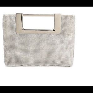 LULU TOWNSEND TOP HANDLE CLUTCH RHINESTONES